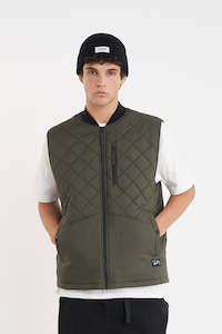 Mens Jackets: REV QUILTED VEST CYPRESS