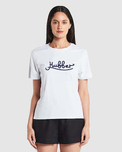 STELLA TEE/SCRIPT NVY WHITE