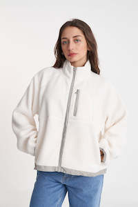 All Womens Jackets: POLAR FLEECE JACKET CHALK