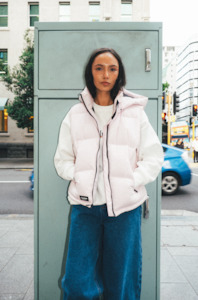 WMNS BLOCK DOWN VEST PEONY