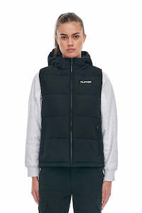 Womens Down Vests: WMNS HUFFER PUFFER VEST BLACK