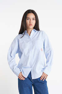 Womens Shirts: STRIPE DAY SHIRT CLASSIC STRIPE