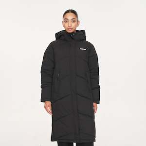 Womens Down Jackets: WMNS LONGLINE PUFFER JKT BLACK