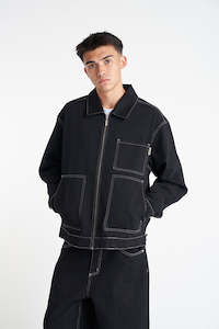 Mens Jackets: STAGE DENIM JACKET BLACK