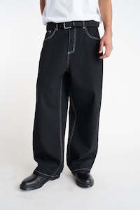 MENS BAGGY DENIM JEAN BLACK