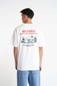 Mens Short Sleeves: BLOCK TEE 220/BLOCKED CHALK