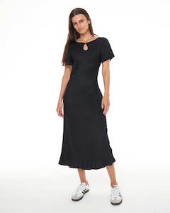 TWILIGHT SS KEYHOLE DRESS BLACK