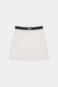 BIRDIE PLEATED GOLF SKORT CHALK/NAVY