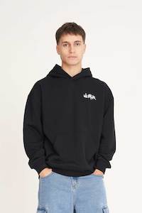 MENS SATURDAY HOOD/ETCHING BLACK