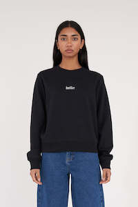 Outlet: WMNS SLOUCH CREW/ANGELS BLACK
