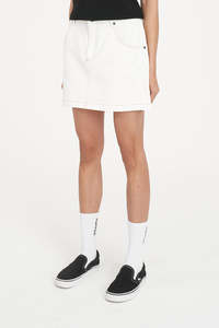 Womens Skirts: 97 TWILL MINI SKIRT CHALK