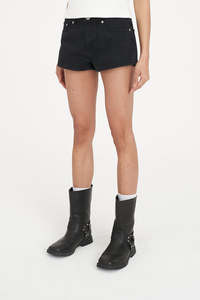 DENIM MICRO SHORT BLACK WASH
