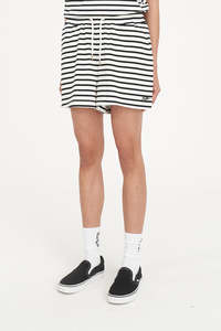 Womens Shorts: OUI OUI RELAX SHORT BLACK/CHALK