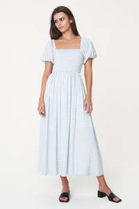 End Of Season: CELINE LOVER MIDI DRESS BLUE/WHITE