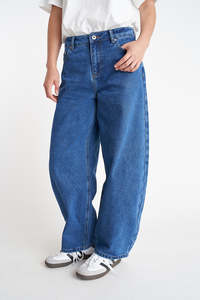 Sale: WMNS BARREL LEG JEAN RODEO BLUE