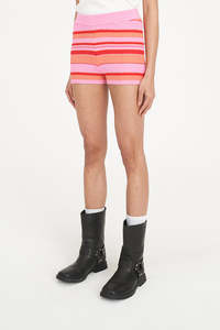 KYRA STRIPE KNIT SHORT HEATWAVE