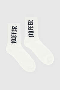 Accessories: HFR RIB SOCK/OLDE MATE WHITE