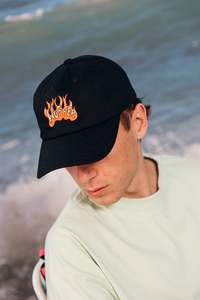 Accessories: 6 PANEL CAP/HEATSTROKE BLACK