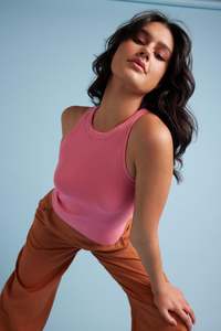 DUSK KNIT TANK CAMELLIA