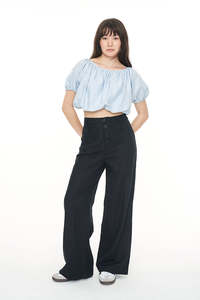 Womens Tops: LIN-IN MEADOW TOP BLUE HAZE