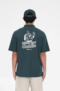 Mens Shirts: PAR SS POLO/YOUR CADDIE GOLF GREEN