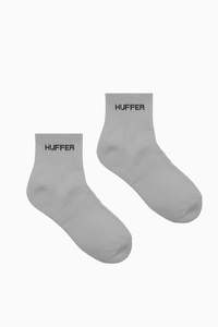 ANKLE RIB SOCK GREY MARLE