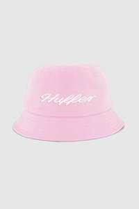 Accessories: CLASSIC DRILL BUCKET HAT BLOSSOM