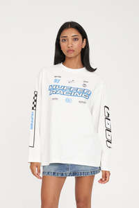 Women S Long Sleeves: LS RELAX TEE 220/SPONSORS CHALK