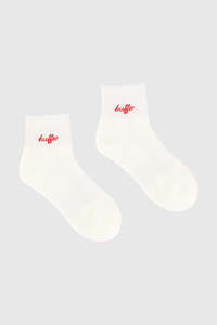ANKLE RIB SOCK/BALLET CHALK