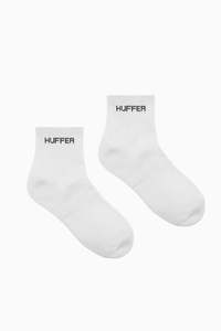 Accessories: ANKLE RIB SOCK WHITE