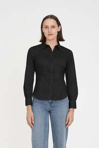 Womens Shirts: CLARISSE SHIRT BLACK