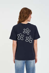 Womens T Shirts: CLASSIC TEE 170/NUBOMBE NAVY