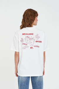 Women S Short Sleeves: RELAX TEE 220/MULL IT CHALK