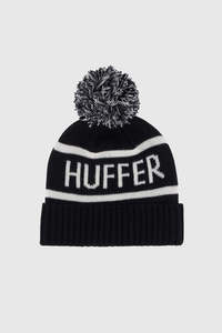 SIDELINE POMPOM BEANIE BLACK