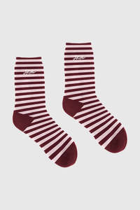 HFR CREW SOCK/CHARM BURGUNDY/PETAL