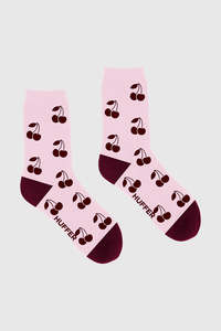 HFR CREW SOCK/CHEERY PETAL/BURGUNDY