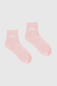 ANKLE RIB SOCK/SCRIPTED PETAL