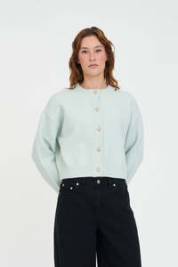 ELLE CROP CARDIGAN MINT
