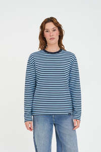 BILLIE LS TEE NAVY/GLACIER