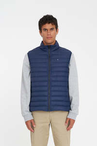 Mens Down Jackets: MENS CLASSIC PACKABLE VEST NAVY