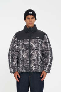 MENS RIDER PUFFER JACKET WOODHILL/BLK