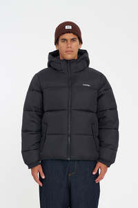 Mens Down Jackets: MENS STREET PUFFER JACKET BLACK