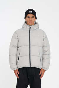 MENS STREET PUFFER JACKET CEMENT