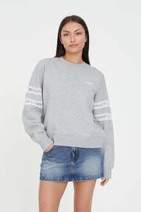 Womens Hoods Crews: CHERIE CREW 350 GREY MARLE