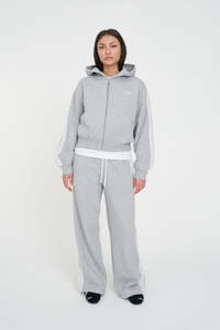 CHERIE ZIP HOOD 350 GREY MARLE