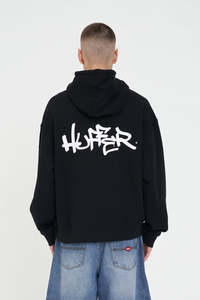 Hoods Crews: BLOCK HOOD 350/ETCHING BLACK
