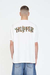 Mens: BLOCK TEE 220/WOODY CHALK