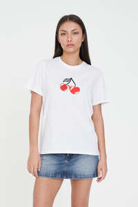 CLASSIC TEE 170/CERISE WHITE