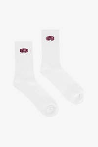 Womens Accessories: HFR RIB SOCK/SKI THEN SIP CHALK