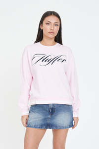 Womens Hoods Crews: SLOUCH CREW 350/FLOW PRETTY PINK